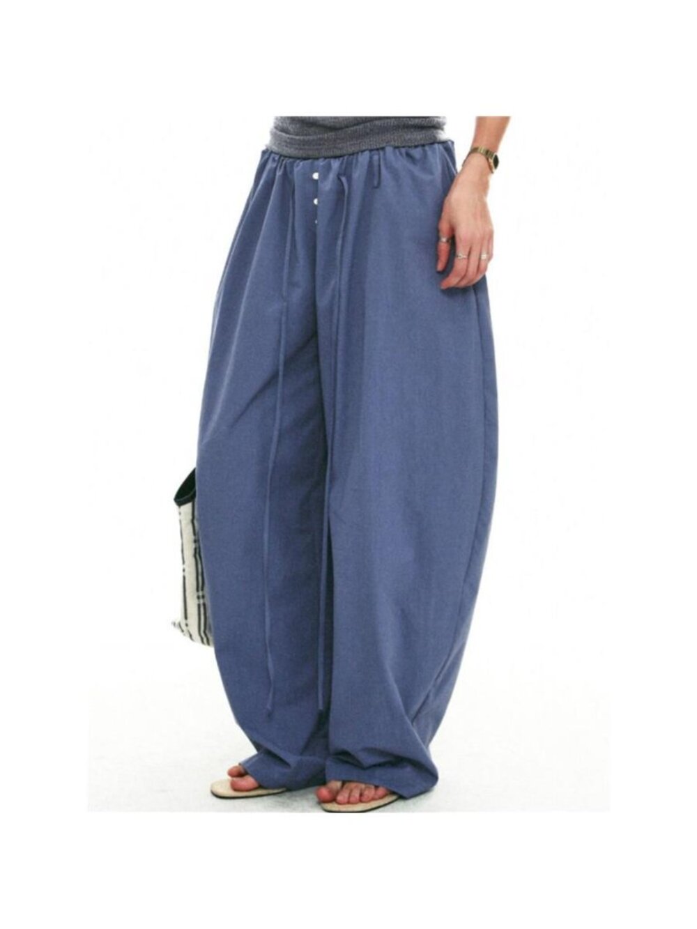 Drawstring Wide-Leg Pants - Picture 4 of 13